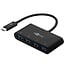 Goobay USB-Hub (USB-C) | 4x USB-A | USB 3.0 5 Gbps | Schwarz | 0,15 m