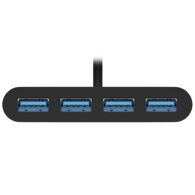 Goobay USB-Hub (USB-C) | 4x USB-A | USB 3.0 5 Gbps | Schwarz | 0,15 m
