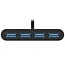 Goobay USB-Hub (USB-C) | 4x USB-A | USB 3.0 5 Gbps | Schwarz | 0,15 m