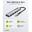 Goobay USB-Hub (USB-C) | 3x USB-A + 1x USB-C | USB 3.0 5 Gbps | Aluminium | 0,10 m