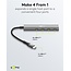 Goobay USB-C Hub | 4x USB-C | USB 3.0 5 Gbps | Aluminium | 0,10 m