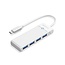 Orico kompakter USB-C Hub | 4x USB-A | busbetrieben | USB 3.0 5 Gbps | weiß | 0,15 m