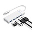 Orico kompakter USB-C Hub | 4x USB-A | busbetrieben | USB 3.0 5 Gbps | weiß | 0,15 m