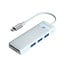 Orico kompakter USB-C Hub | 3x USB-A & Kartenleser | busbetrieben | USB 3.0 5 Gbps | weiß | 0,15 m