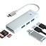 Orico kompakter USB-C Hub | 3x USB-A & Kartenleser | busbetrieben | USB 3.0 5 Gbps | weiß | 0,15 m