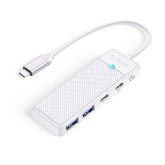 Orico Orico USB-C Hub | 2x USB-A, 1x USB-C & 1x USB-C PD 100W | USB 3.0 5 Gbps | Weiß | 0,15 m