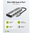 Goobay USB-C Hub | 4x USB-C | USB 3.1 10 Gbps | Aluminium | 0,10 m