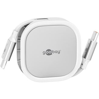 Goobay Goobay USB-C ausziehbares Kabel | USB 2.0 | 15W | Weiß | 1 Meter