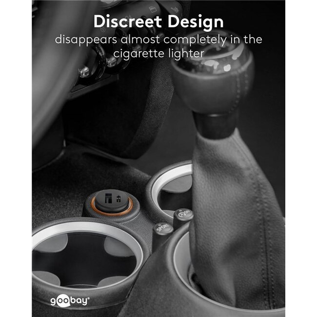 Goobay USB Auto-Ladegerät | USB-C PD & USB-A QC | 27W