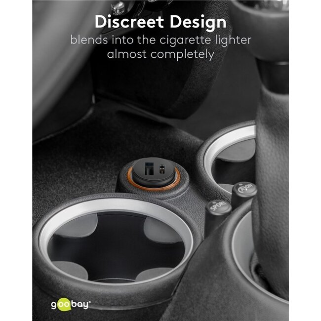 Goobay USB Auto-Ladegerät | USB-C PD & USB-A QC | 45W