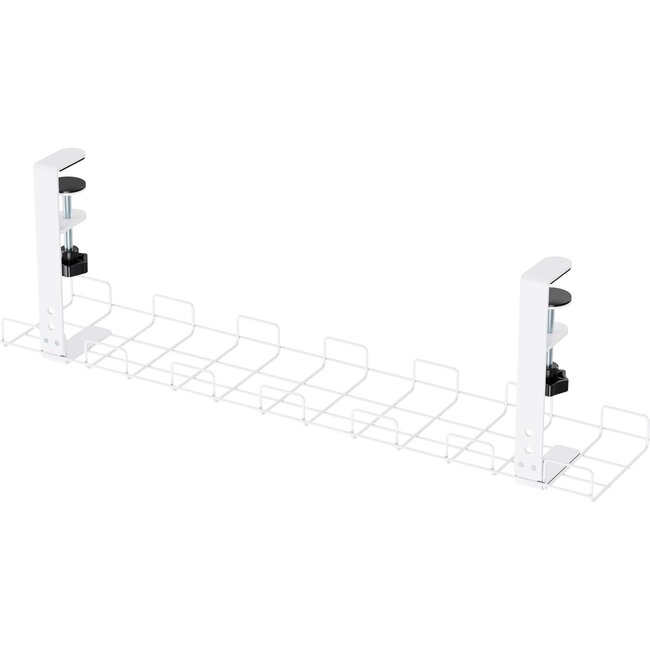 InLine Schreibtisch-Kabelkanal mit Klemmhalterung | 60 x 14,8 cm | Weiß