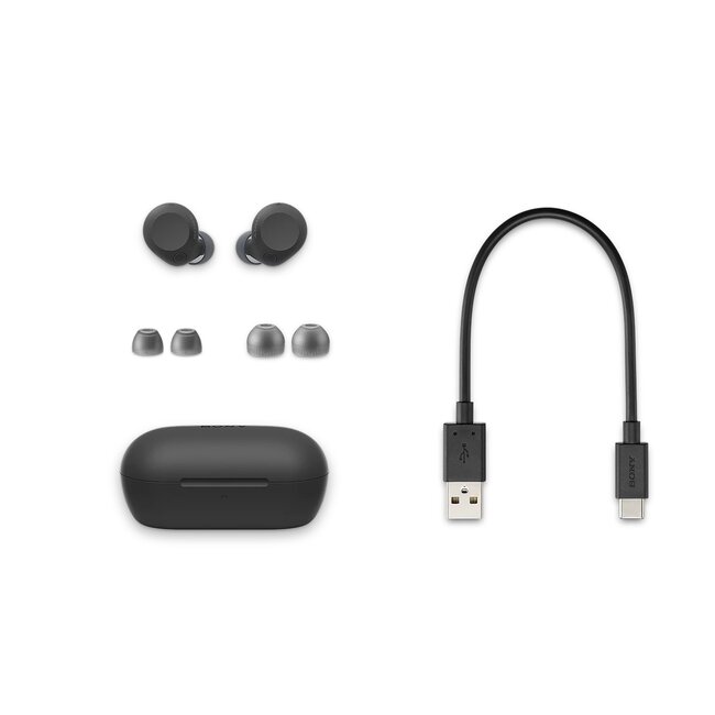 Sony In-Ear Kopfhörer mit Mikrofon | Noise Cancelling | TWS | Bluetooth | Schwarz
