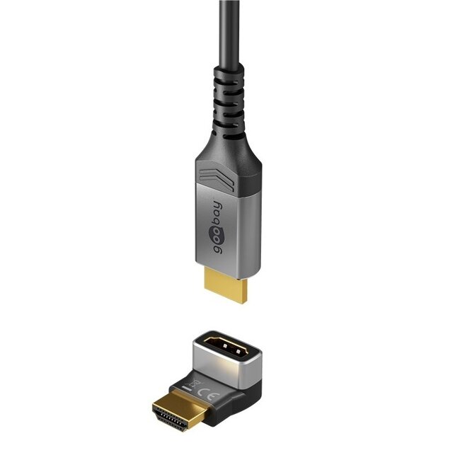 Goobay Plus HDMI Adapter | rechtwinklig/oben | HDMI 2.1 (8K 60Hz + HDR)