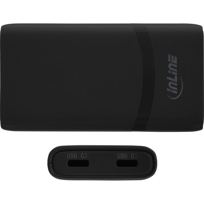 InLine USB Reise-Ladegerät Set | 2x USB-C PD | GaN | 65W | Schwarz