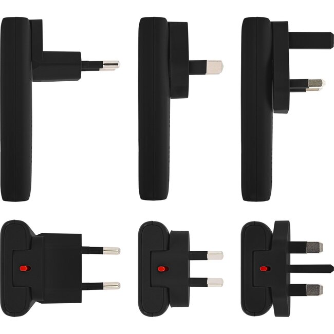 InLine USB Reise-Ladegerät Set | 2x USB-C PD | GaN | 65W | Schwarz