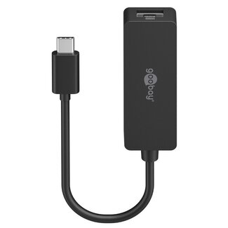 Goobay Goobay USB-C zu RJ45 LAN Adapter | USB 3.0 | CAT6 | Schwarz | 0,10 m