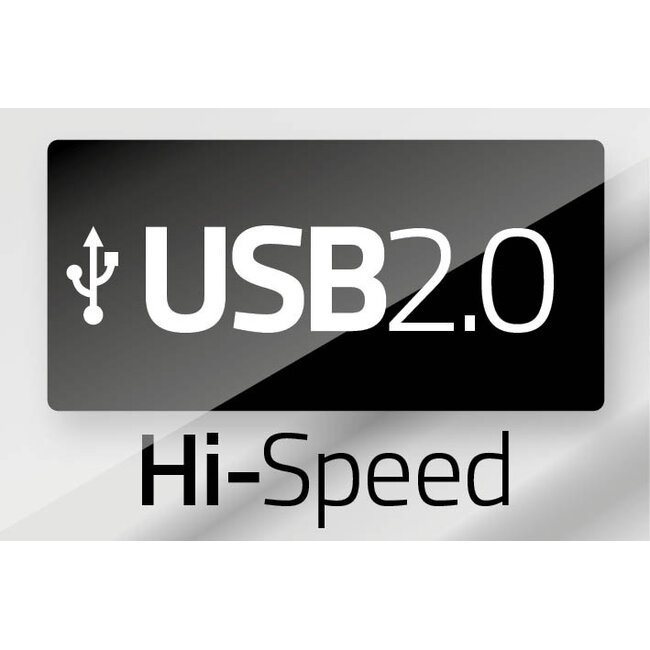 USB-C auf USB-B Kabel | USB 2.0 | 2,5W | Schwarz | 1 Meter