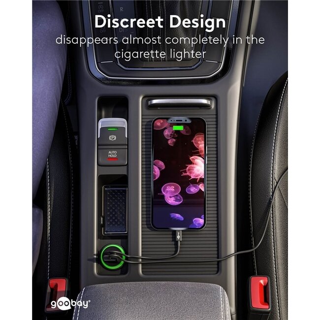 Goobay Auto-Ladegerät | 2x USB-C PD | 30W | Schwarz