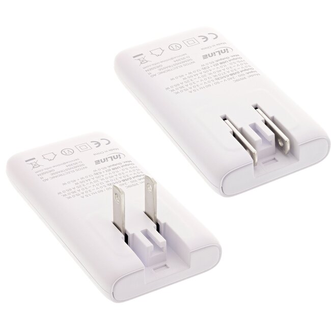 InLine USB Reise-Ladegerät Set | 2x USB-C PD | GaN | 65W | Weiß