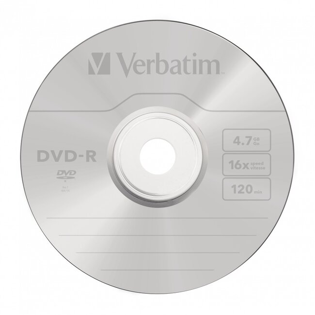 Verbatim DVD-R Rohlinge | Spindel | 4,7GB / 120 Min. | 100 Stück