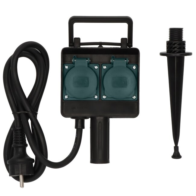Brennenstuhl IP44 Outdoor-Steckdosenleiste | 2 Steckplätze | Erdungsstift | 1,4 m