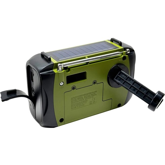 Sinox Notfallradio mit Taschenlampe | AM/FM/SW, Bluetooth & USB/Micro SD