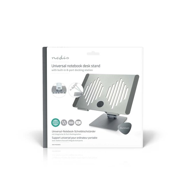 Nedis Notebook-Ständer mit Dockingstation | bis 17 Zoll