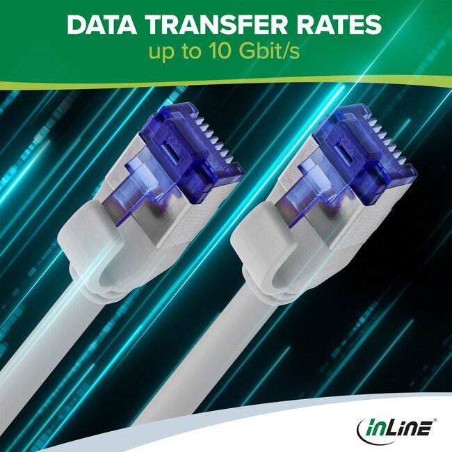 SFTP CAT6a Slimline Flexibles Netzwerkkabel | TPE LSZH | Blau | 20 Meter