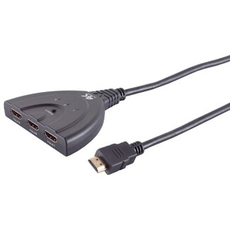 S-Impuls HDMI Umschalter | 3 zu 1 | HDMI 2.0 (4K 60Hz) | 0,5 m