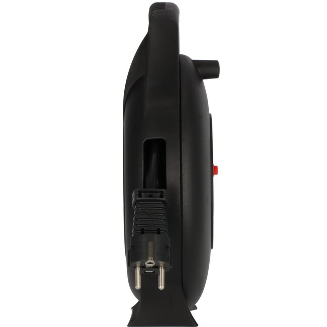 Brennenstuhl Vario Line Mini-Kabeltrommel | 4 Steckdosen | Schwarz | 10 Meter