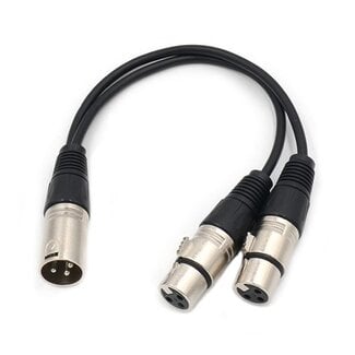SoundLAB 1x XLR (m) - 2x XLR (w) Audio-Splitter | 0,20 m