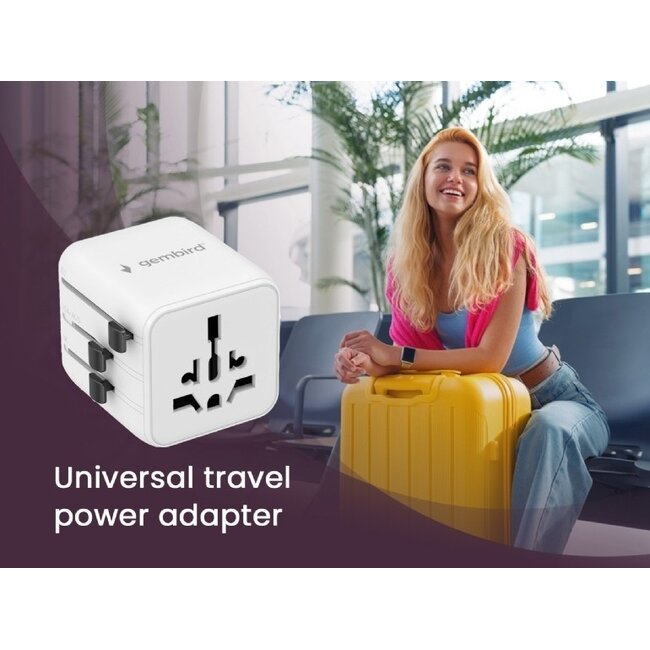 Gembird Universal Reiseadapter | Weltweit kompatibel