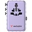 Verbatim CNT-100C/7 Universal Reiseadapter | 2x USB-A + 3x USB-C | GaN | 100W | Lila
