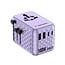 Verbatim CNT-100C/7 Universal Reiseadapter | 2x USB-A + 3x USB-C | GaN | 100W | Lila