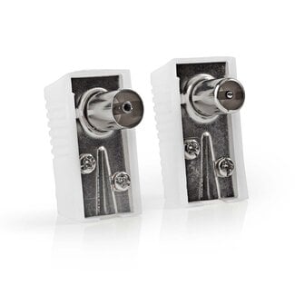 Nedis Nedis Koax IEC Schraubverbinder Set | Winkel | Kunststoff