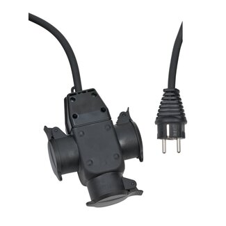 Brennenstuhl Brennenstuhl Baustellen-Verlängerungskabel 3-fach IP44 3x1,5mm² Schwarz 25m