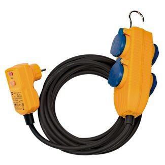 Brennenstuhl Brennenstuhl Baustellen-Steckdose IP54 FI-Schutzschalter 4-fach Gelb 5m