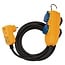 Brennenstuhl Baustellen-Steckdose IP54 FI-Schutzschalter 4-fach Gelb 5m