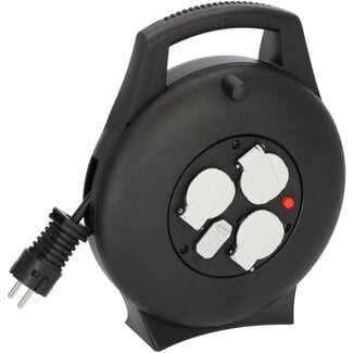 Brennenstuhl Brennenstuhl Vario-Line Kabelbox | 3 Steckdosen + 2x USB-A | Schwarz | 10 Meter