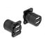 2x USB-A D-Typ Modul | USB 2.0 | Schwarz