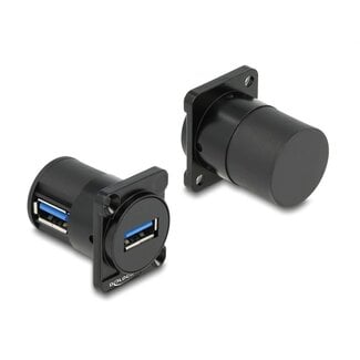 DeLOCK USB-A Winkel D-Typ Modul | USB 3.0 5 Gbps | Schwarz