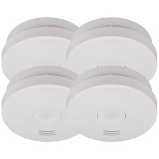 Brennenstuhl Brennenstuhl Rauchmelder Set | 4x RM L 3100 | Lithiumbatterie (10 Jahre) | EN 14604