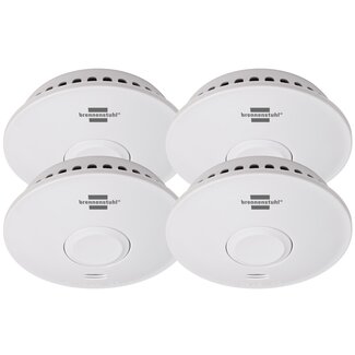 Brennenstuhl Brennenstuhl Rauchmelder Set | 4x RM L 3101 | Koppelbar | Lithiumbatterie (10 Jahre) | EN 14604