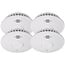 Brennenstuhl Rauchmelder Set | 4x RM L 3101 | Koppelbar | Lithiumbatterie (10 Jahre) | EN 14604
