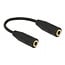 3,5mm Klinkenadapter Audio/Video 4-polig AWG24 Schwarz 0,10m