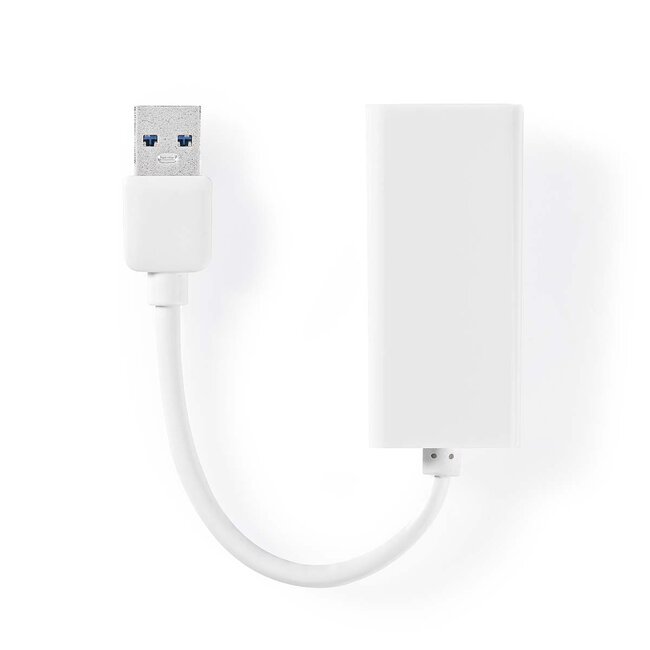 Nedis USB-A zu RJ45 LAN Adapter | USB 3.0 | CAT6 | Weiß | 0,20 m
