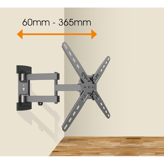 My Wall TV-Wandhalterung | bis 50 Zoll | Full Motion | 3 Drehpunkte | drehbar