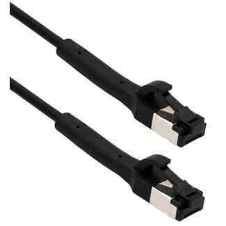 MaxTrack UFTP CAT8.1 flexibles Netzwerkkabel | biegsame Stecker | TPE | schwarz | 1,5 m