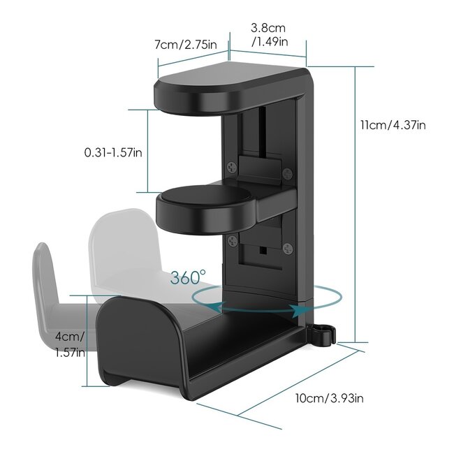 My Wall Kopfhörer- und Headset-Halterung | Schwarz