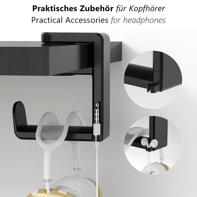 My Wall Kopfhörer- und Headset-Halterung | Schwarz
